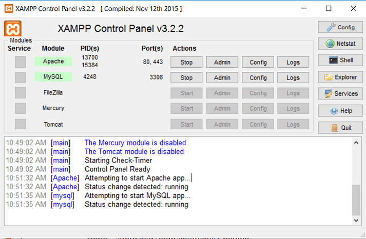 Setup Xampp